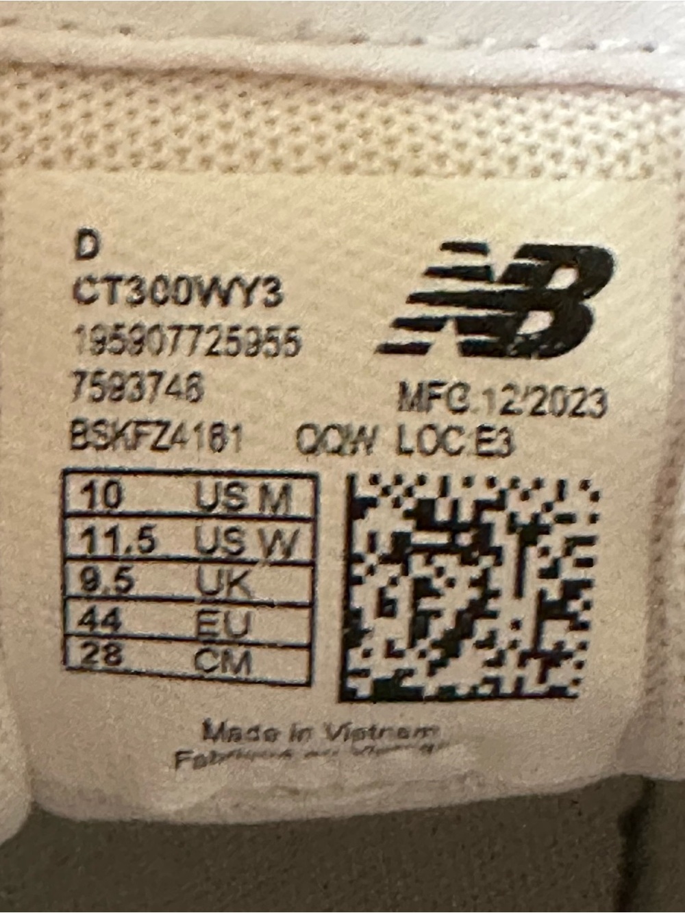 New Balance Men’s CT300 v3 Court Sneakers in the "White/Navy" size 10 - Picture 9 of 9